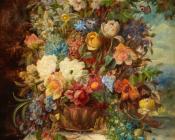 Summer Flowers on a Ledge - 汉斯·萨茨卡